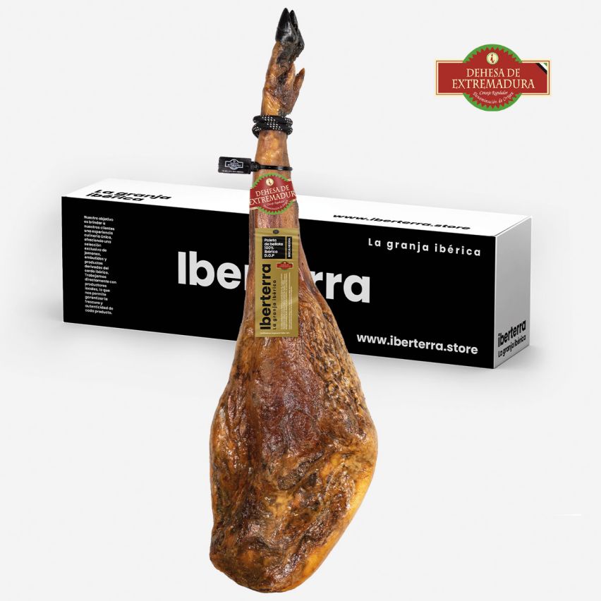 Jamón de bellota 100% ibérico D.O.P Dehesa de Extremadura Iberterra oferta