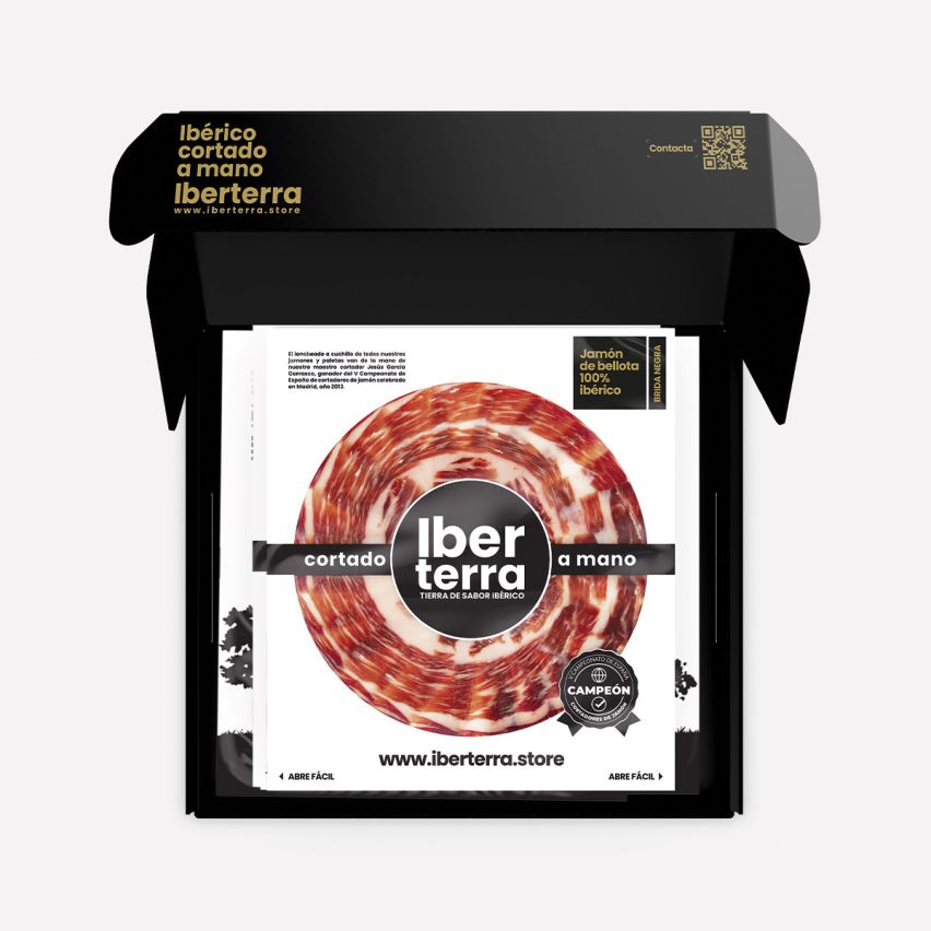 Lote Jamón de bellota 100% ibérico Iberterra  loncheado a cuchillo